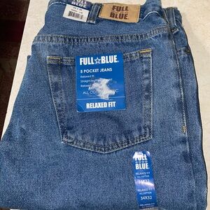 Brand new full blue men’s jean 34x32
